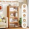 4-Tier Wicker Bookcase with Doors Perfect for Study Room or Living Room